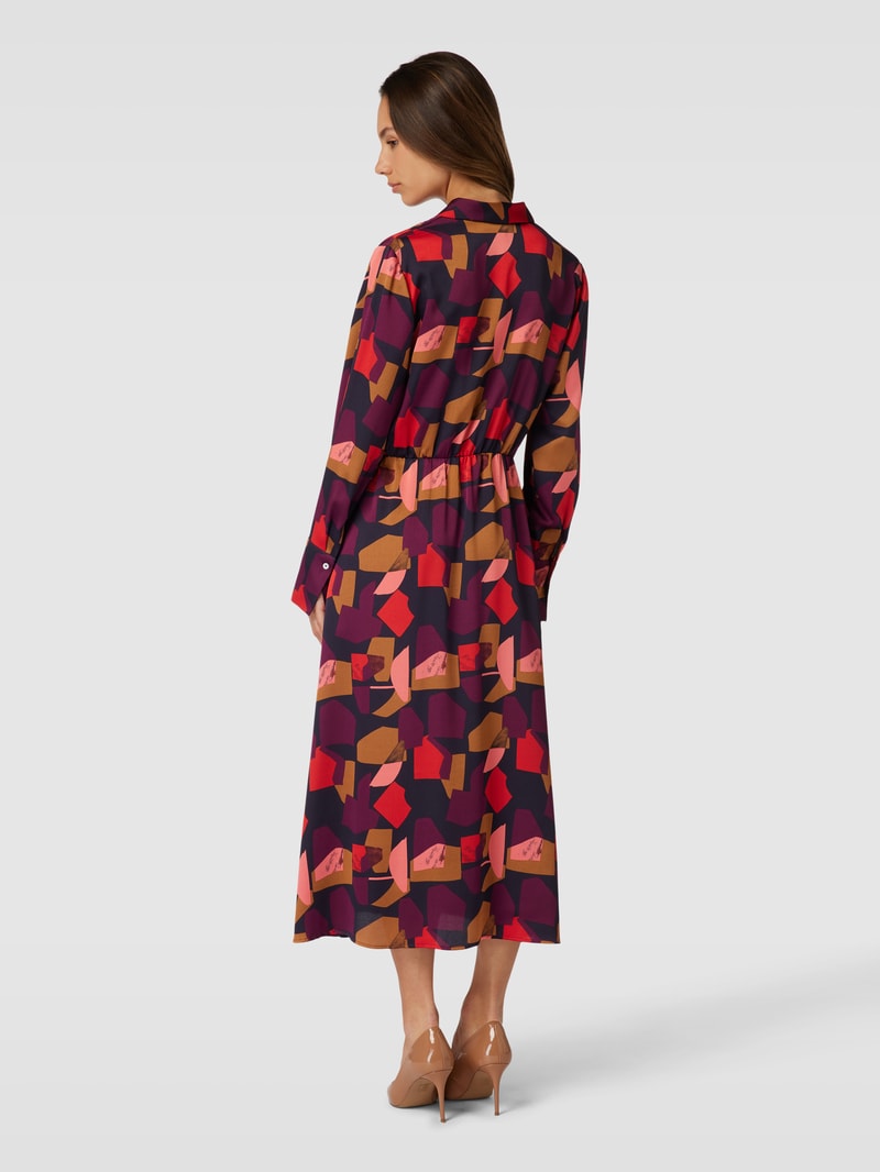 Midikleid mit V-Ausschnitt in rot