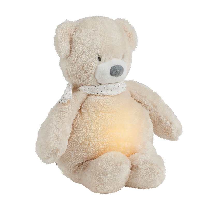 Veilleuse Sleepy sonore et lumineuse ours beige crème Nattou