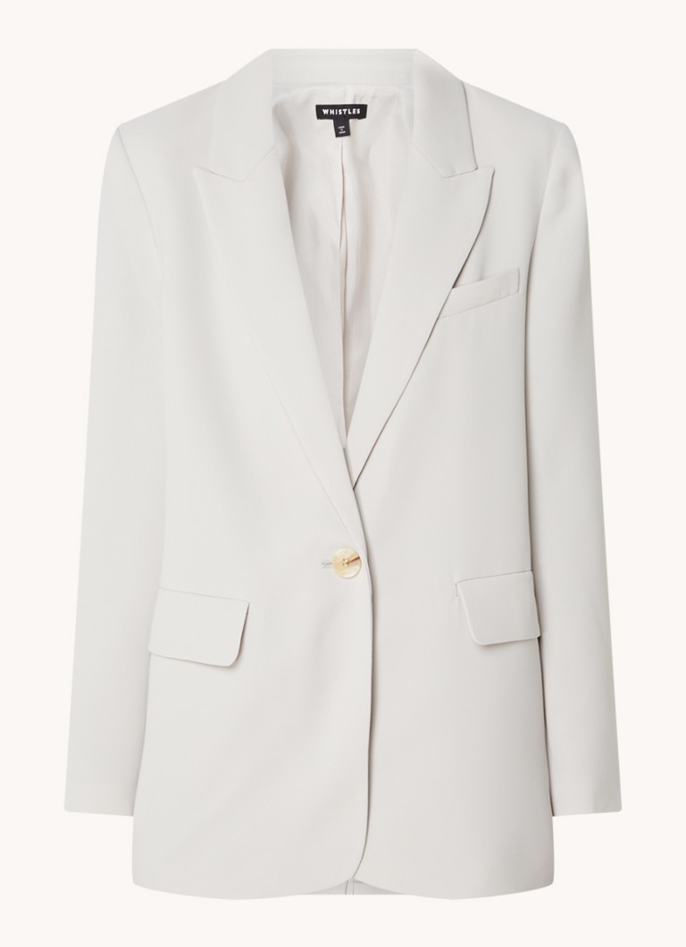 Blazer boyfriend en crêpe Whistles avec poches à rabat