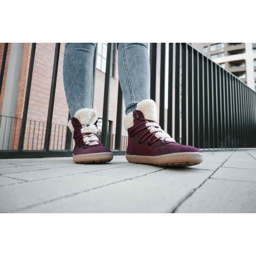 Be Lenka Bliss Burgundy Red rote Winterbarfußschuhe