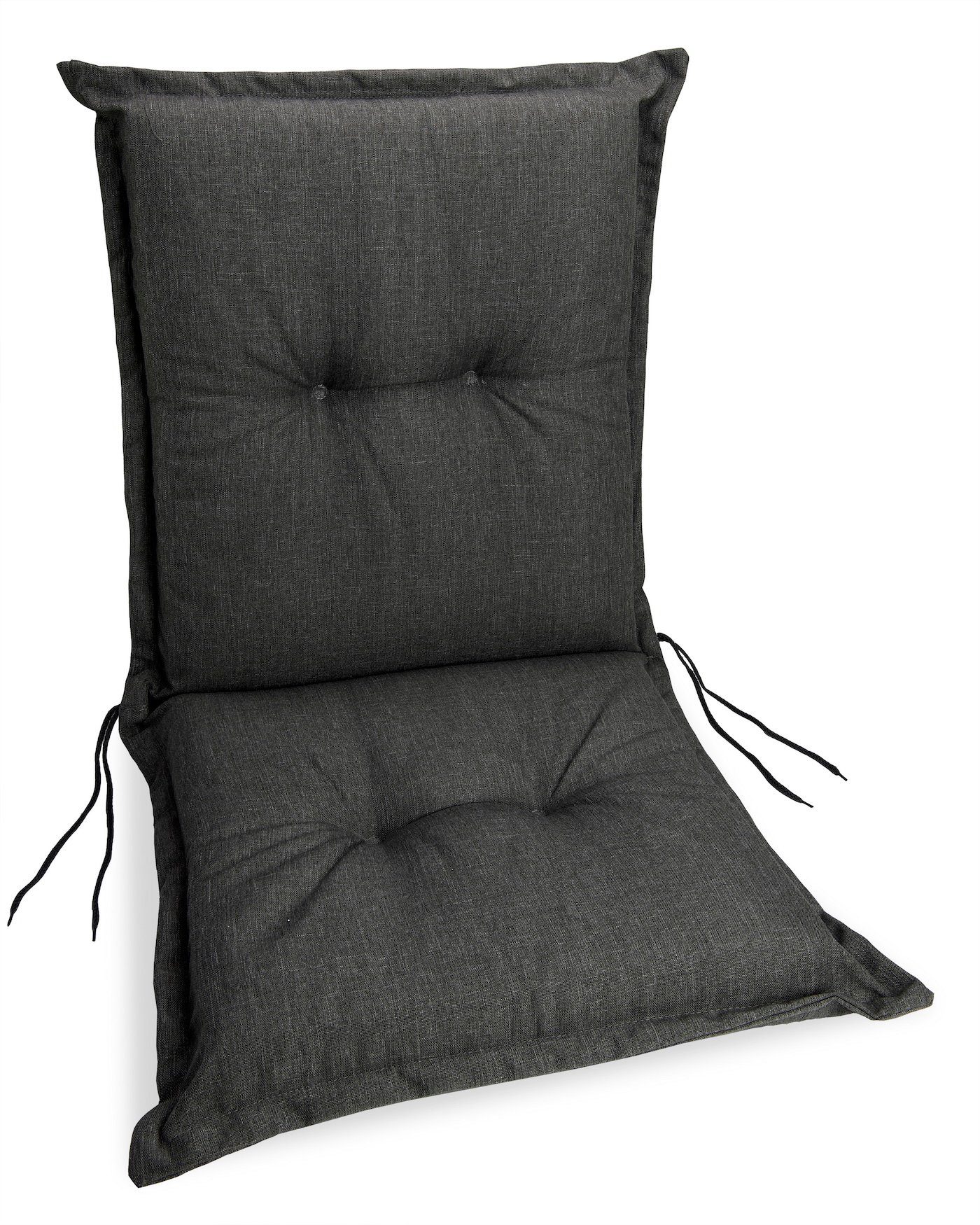 sunnypillow Stuhlkissen 1 Stück Gartenstuhlauflage Niedriglehner 100 x 50 x 9 cm, UV-Lichtecht Stuhlauflage Stuhlkissen, Anthrazit