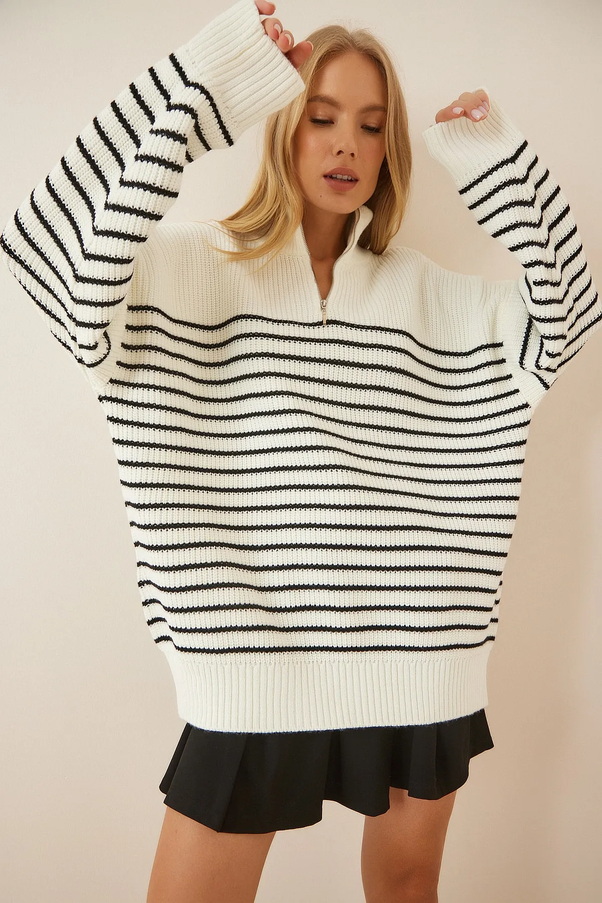 Happiness İstanbul  Pullover - Ecru - Regular Fit
