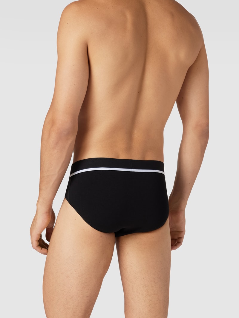 Slip mit Label-Details Modell 'Rio' im 3er-Pack in mittelgrau meliert