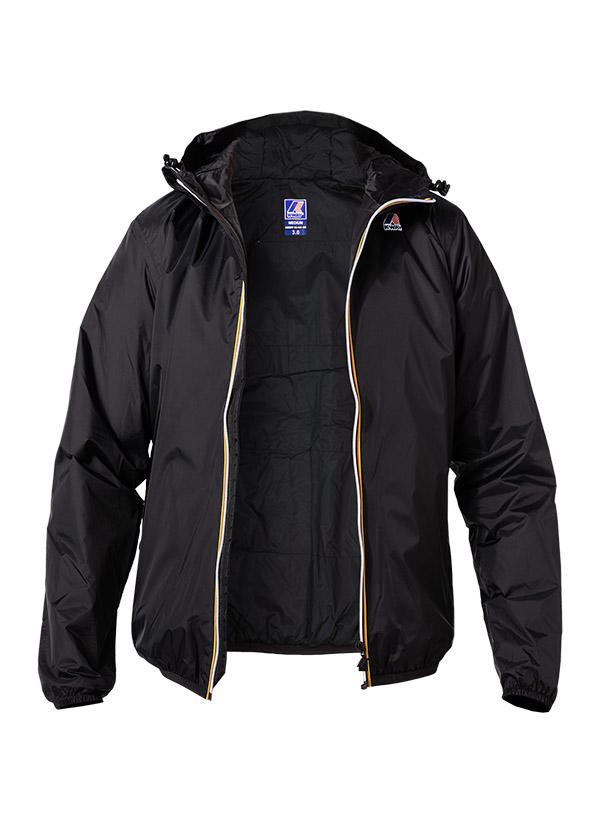 K-WAY, Regenjacke, Regular Fit, Mikrofaser wasserabweisend, schwarz