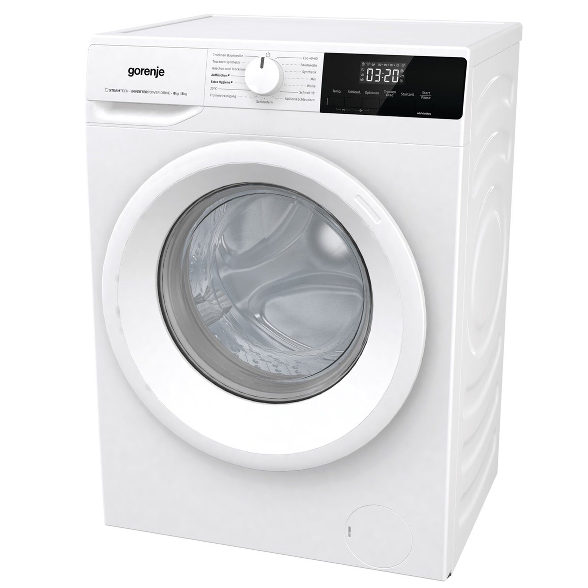 GORENJE Waschtrockner W3D2A854ADPS/DE, 8,00 kg, 5,00 kg, 1400 U/min, 15 Programme, AquaStop, Kindersicherung