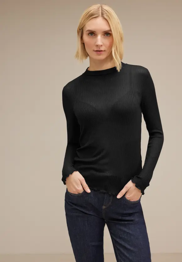 Street One Langarmshirt in Feinripp