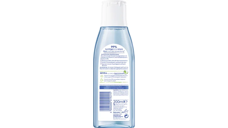 NIVEA Erfrischendes Gesichtswasser Normale Haut und Mischhaut 200 ml