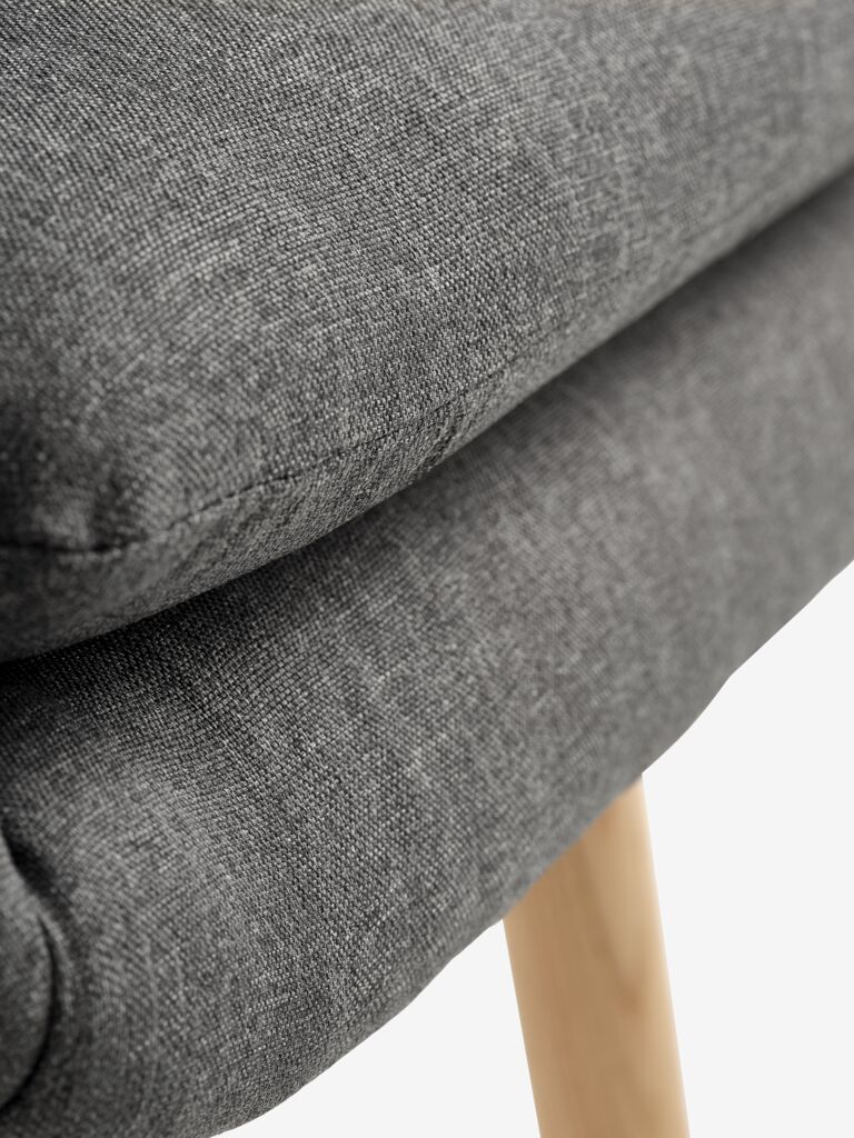 Fotel UDSBJERG UDSBJERG tkanina szara/dąb