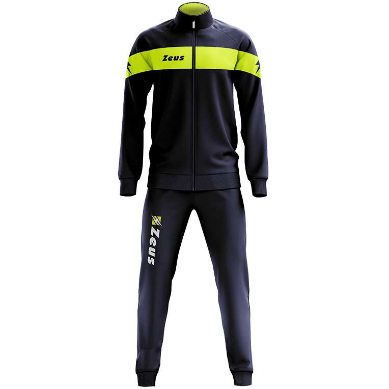 Zeus Tuta Apollo Herren Trainingsanzug Navy Neon Gelb