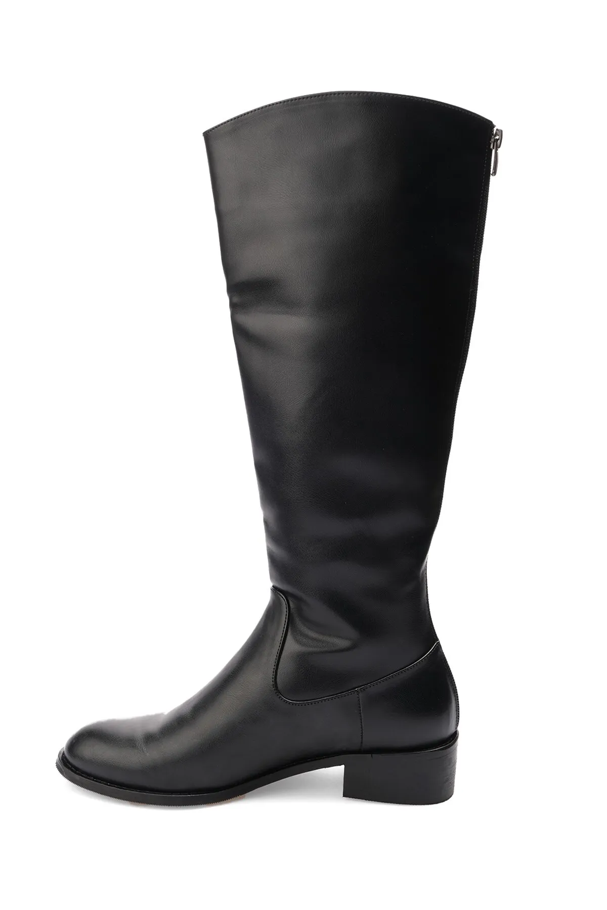 Mio Gusto  Vivien Schwarzer Reißverschluss hinten, dünne, mit Kunstpelz gefütterte Damenstiefel