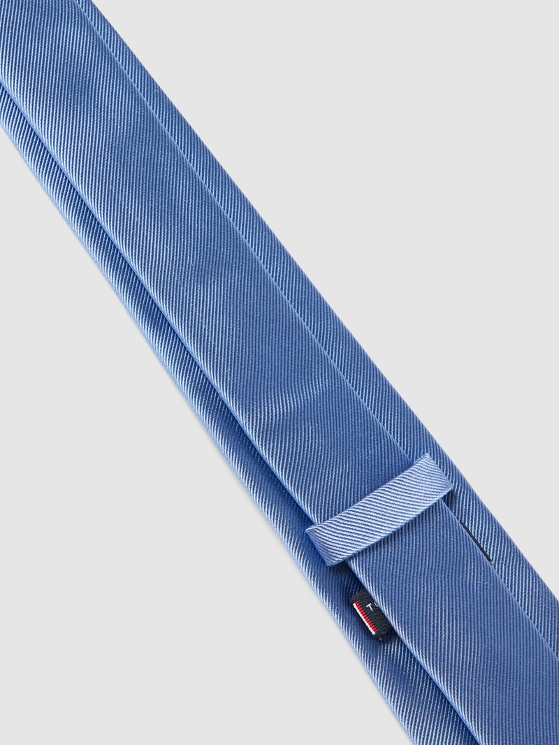 Krawatte aus Seide (7 cm) Modell 'RIB SOLID' in bleu