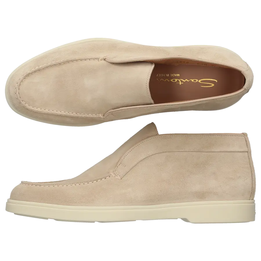 Santoni - Stiefeletten DESERT BOOT Veloursleder - beige