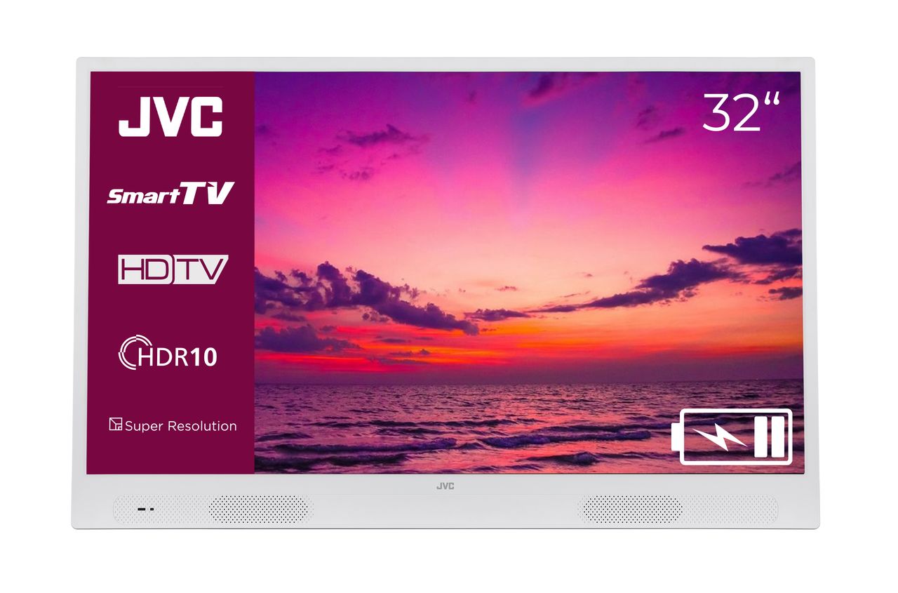 JVC LT-32VHP256W 32 Zoll Fernseher tragbar (HD Smart TV, Triple-Tuner, Bluetooth) inkl. 6 Monate HD