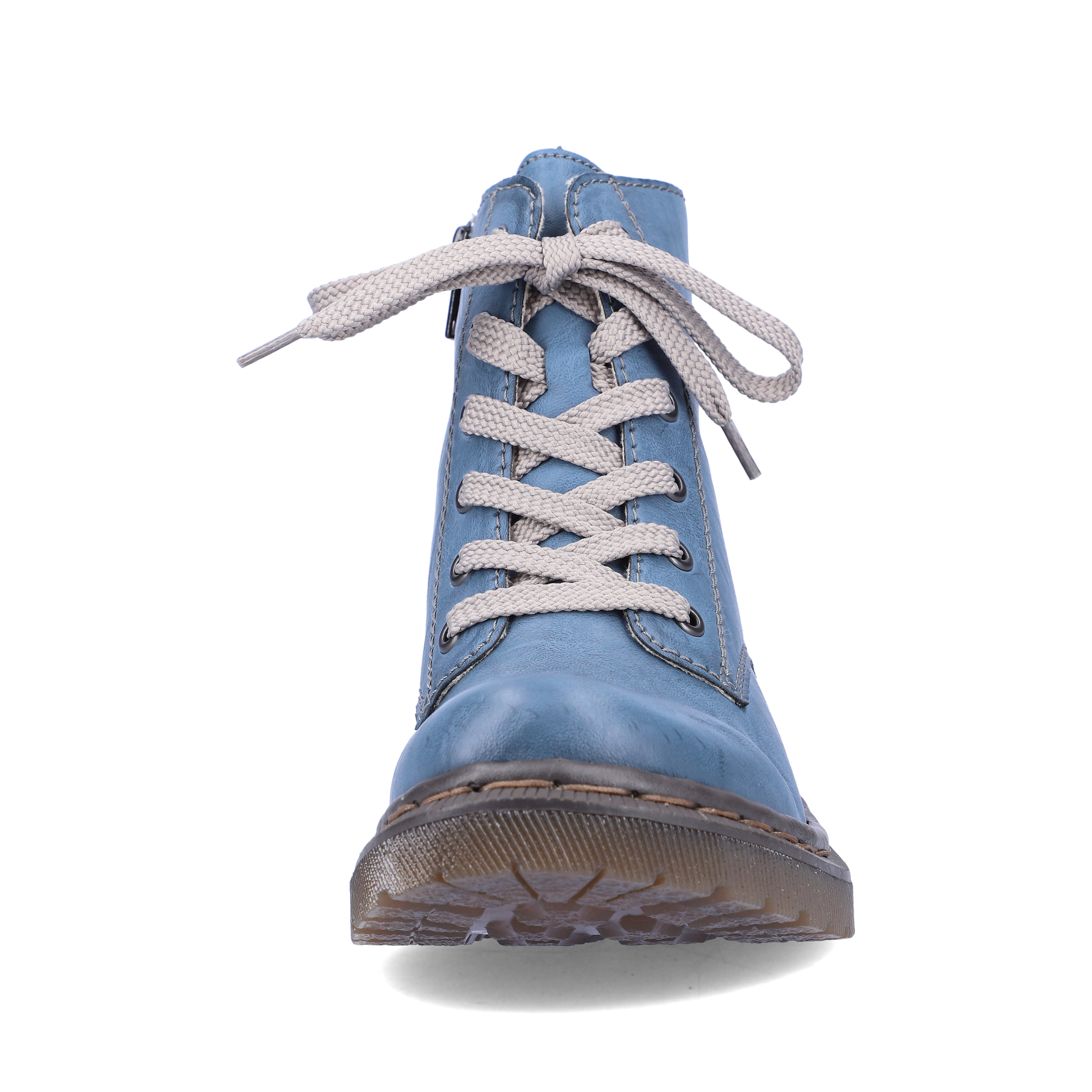 Rieker Damen Schnürstiefel himmelblau