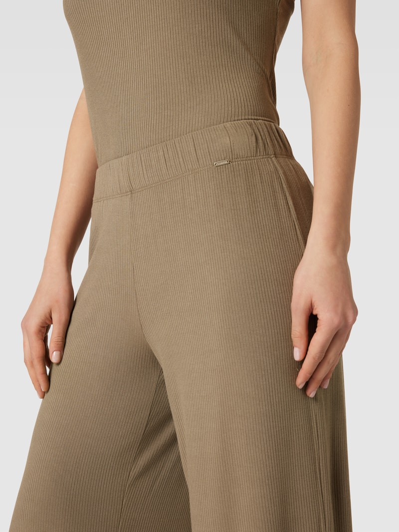 Pyjama-Hose mit Label-Detail in olivgrün