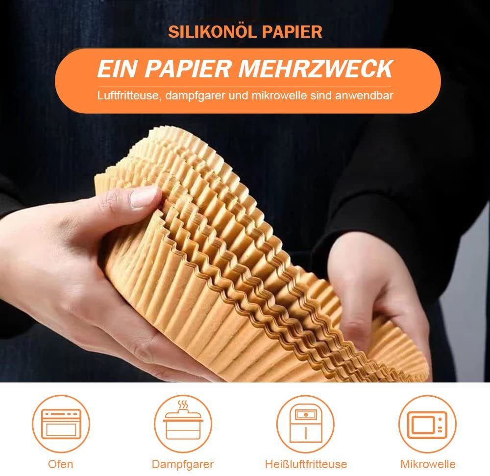 zggzerg Backpapier Zggzerg Backpapier Rund Antihaft-Einweg Wasserdicht Ölfest