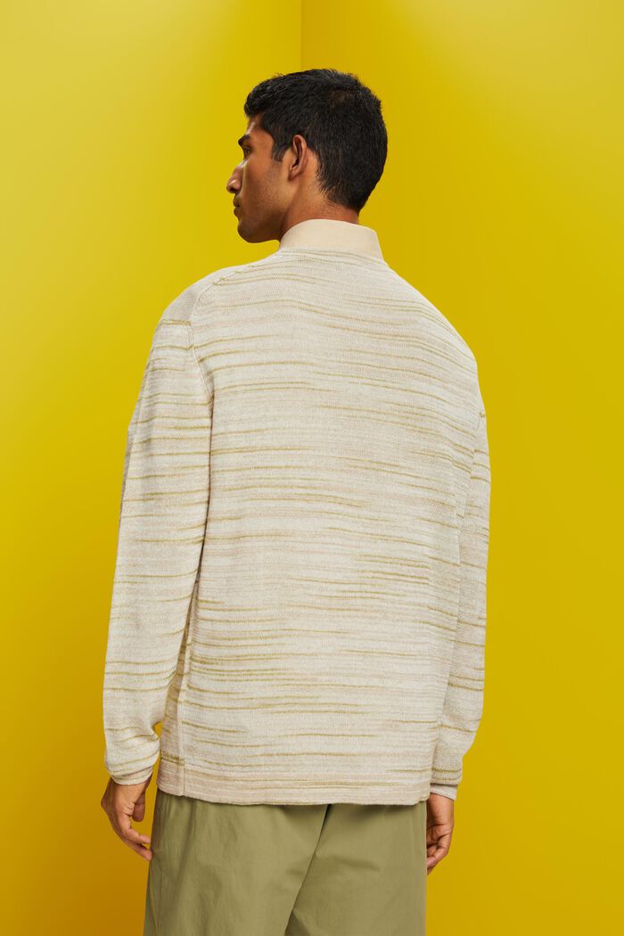 Mehrfarbiger Pullover, Leinenmix