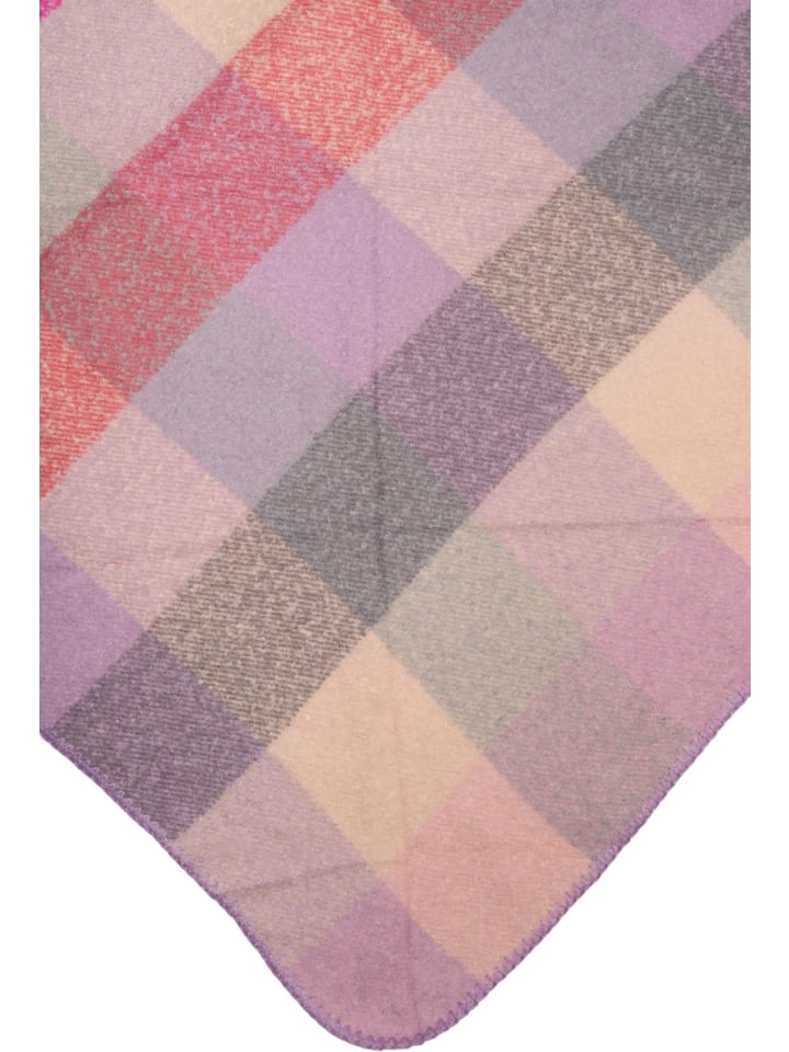 styleBREAKER Karo Dreiecksschal in Flieder-Pink-Grau günstig kaufen onesize
