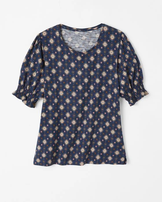 Tee-shirt manches smockées