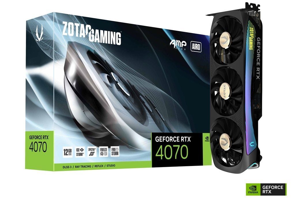 Zotac GEFORCE RTX 4070 AMP AIRO Grafikkarte (12 GB, GDDR6X)