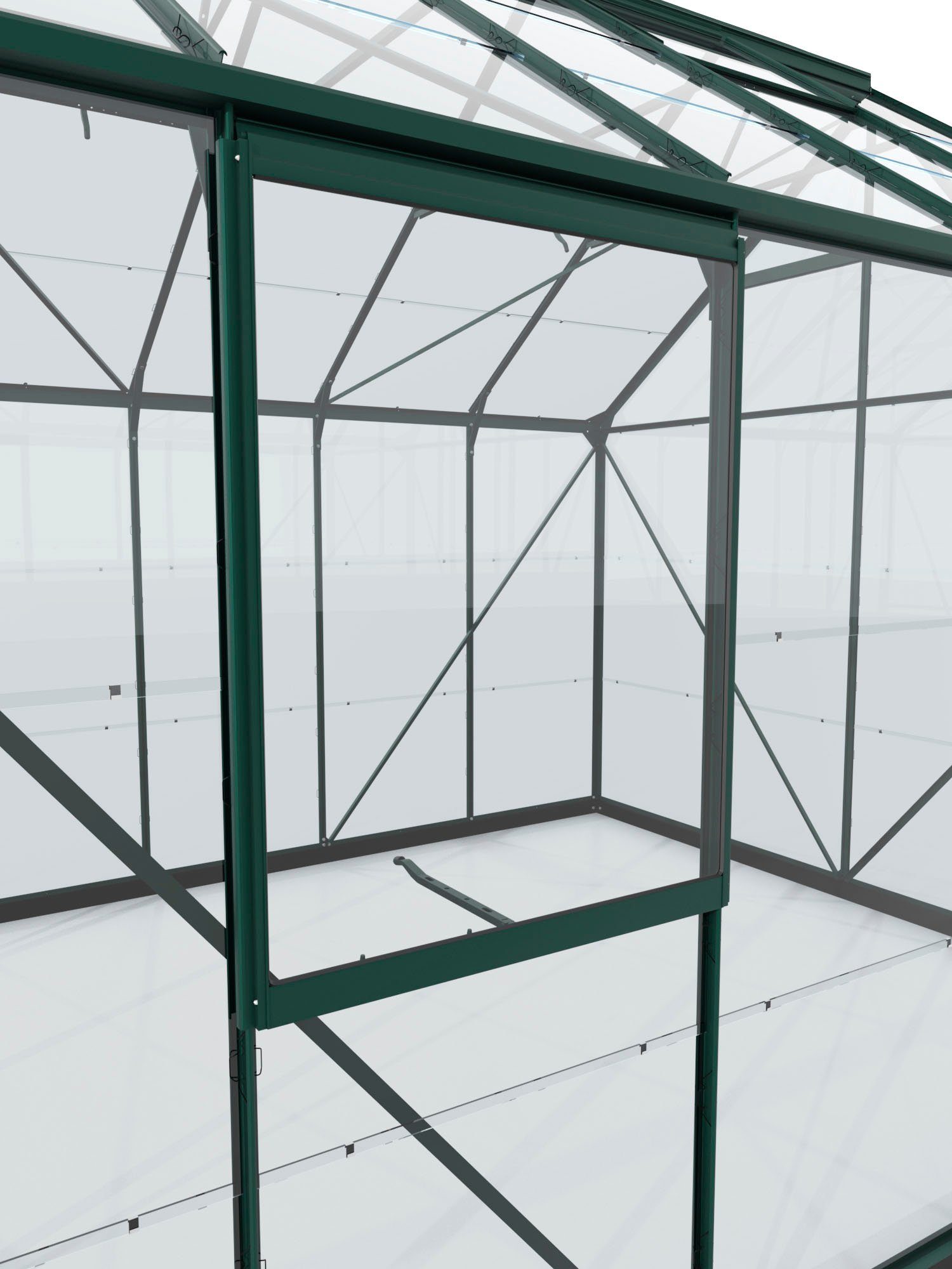 Vitavia Fenster für Venus, Apollo, Calypso, Freya, Dione u.a., Gewächshaus-Fenster, Aluminium, mit 3mm ESG-Glas