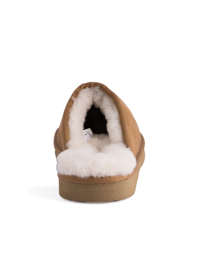 Aus Wooli Slipper Manly in Tan günstig kaufen 40/41