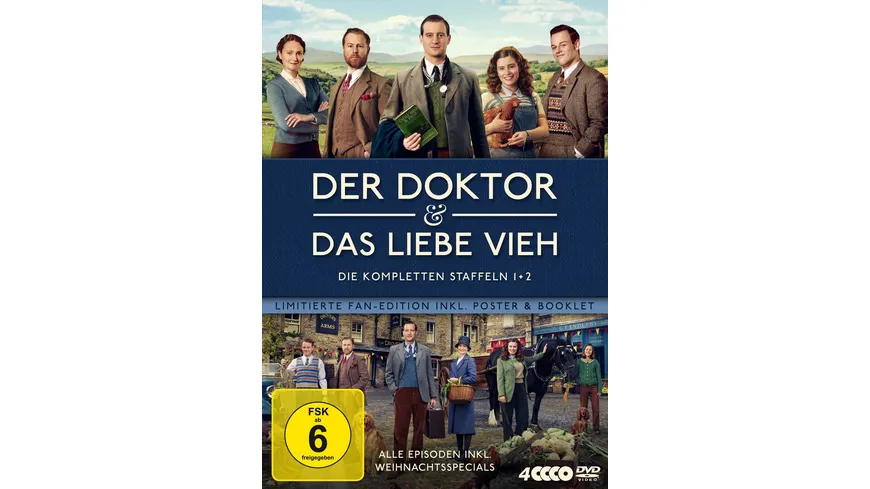 Der Doktor und das liebe Vieh - Die kompletten Staffeln 1+2. Fanedition inkl. Booklet & Poster LTD.  [4 DVDs]