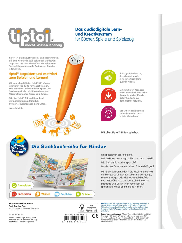 Ravensburger tiptoi® Die Welt der Fahrzeuge günstig kaufen onesize