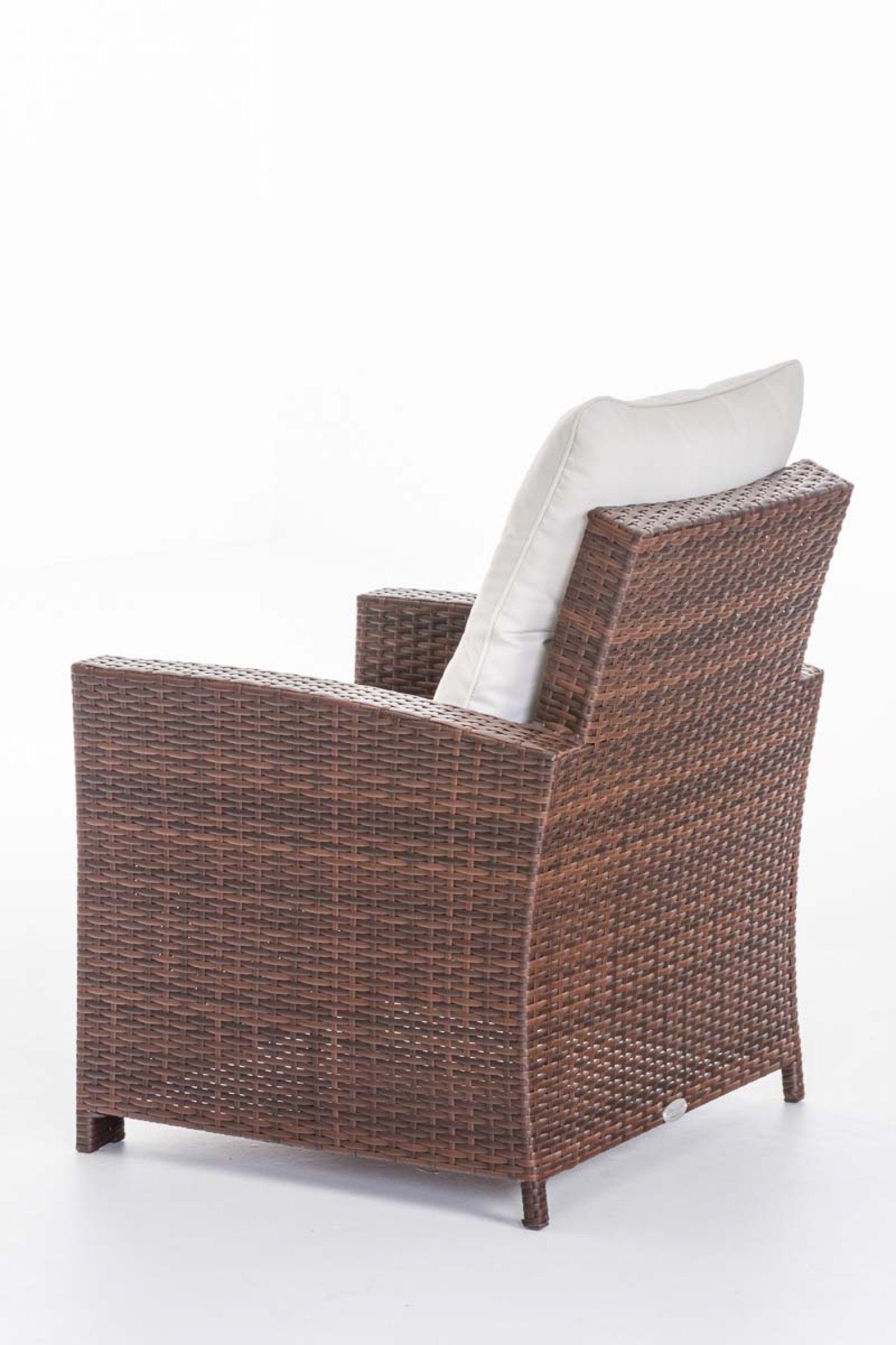 TPFGarden Gartensessel Fino - Rattansessel für Garten und Terrasse - Farbe: braun-meliert (Hochwertiger und stabiler Gartensessel aus handgefertigtem Polyrattan, 1-St., Outdoor-Sessel mit pulverbeschichtetem Aluminumgestell), Balkonstuhl, Terrasssens