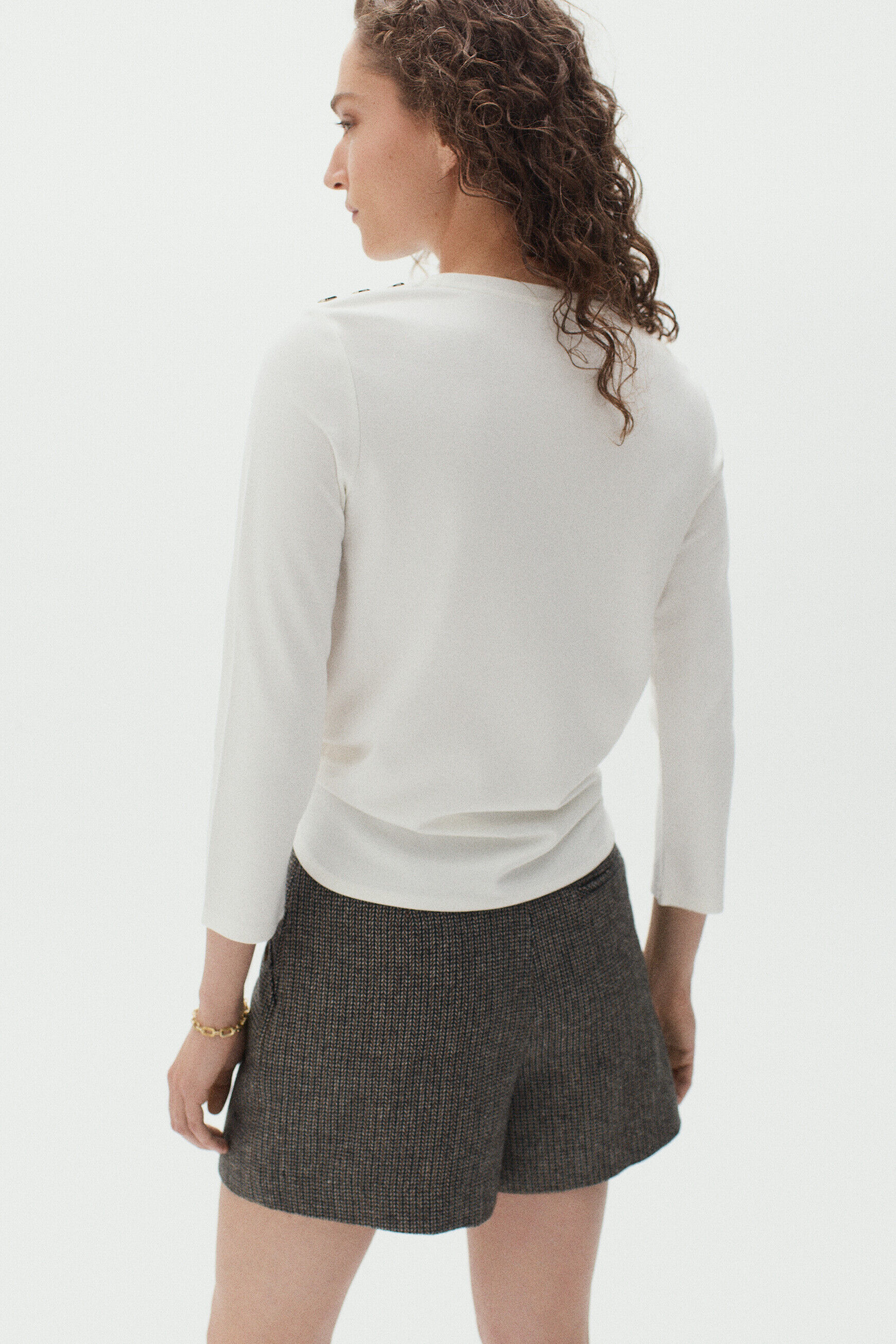 short edgar marron fonce femme