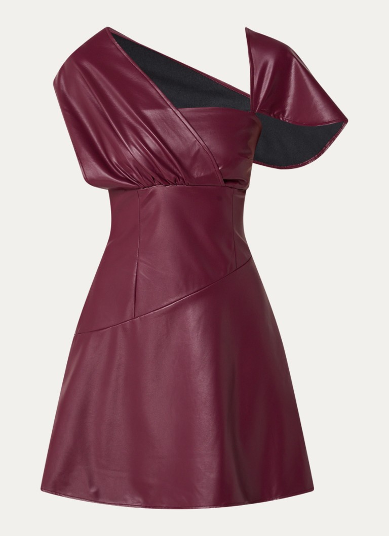 Laagam Ruby faux leather mini dress