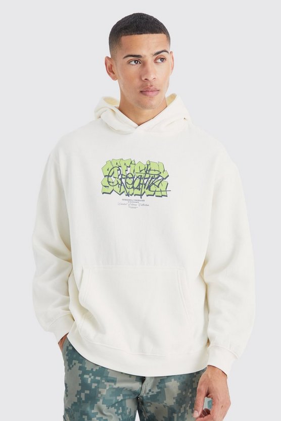 Oversize Hoodie mit Graffiti-Print
