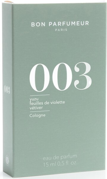 BON PARFUMEUR 003 Yuzu, Violet Leaves, Vetiver Eau de Parfum