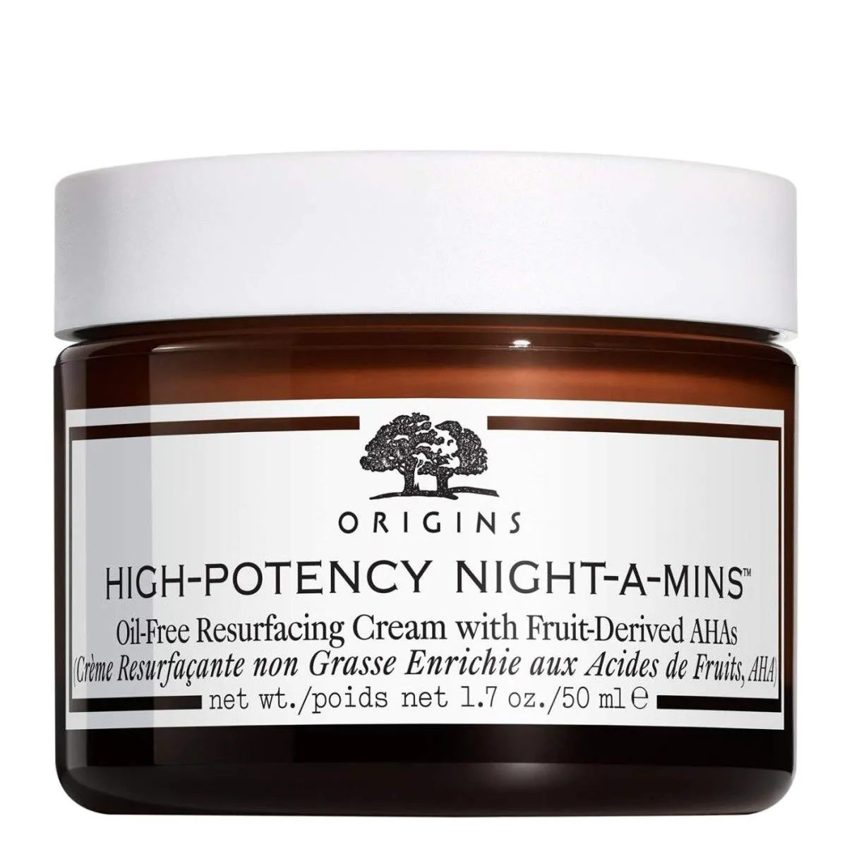 Origins High Potency Night-A-Mins krema za obnavljanje kože bez ulja s AHA kiselinama voćnog porijekla Krema za ljuštenje