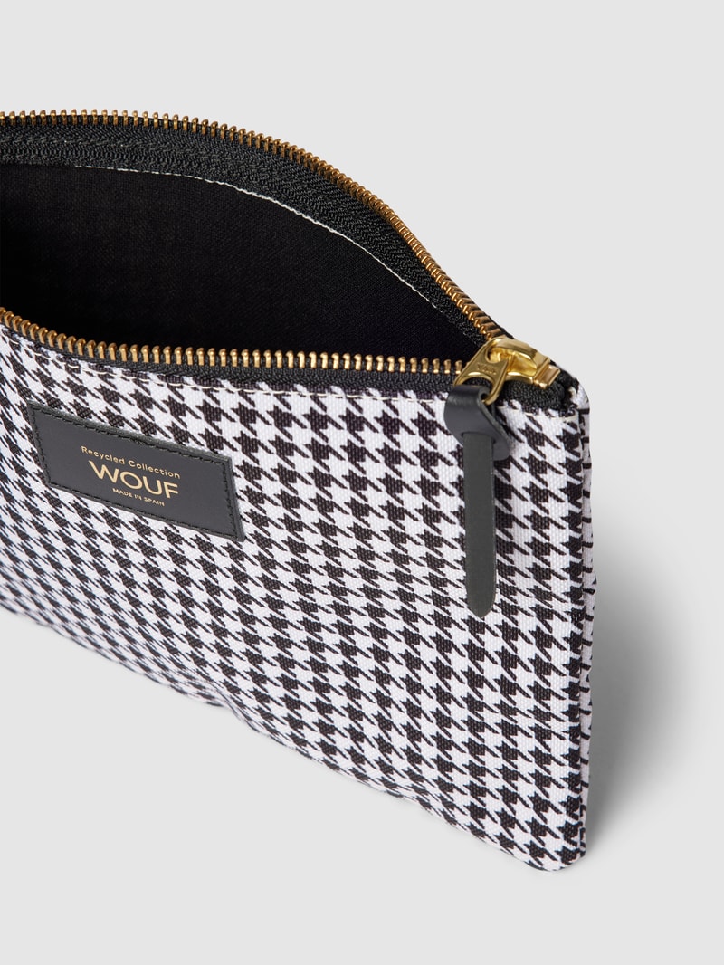 Pouch mit Allover-Muster Modell 'Celine' in schwarz