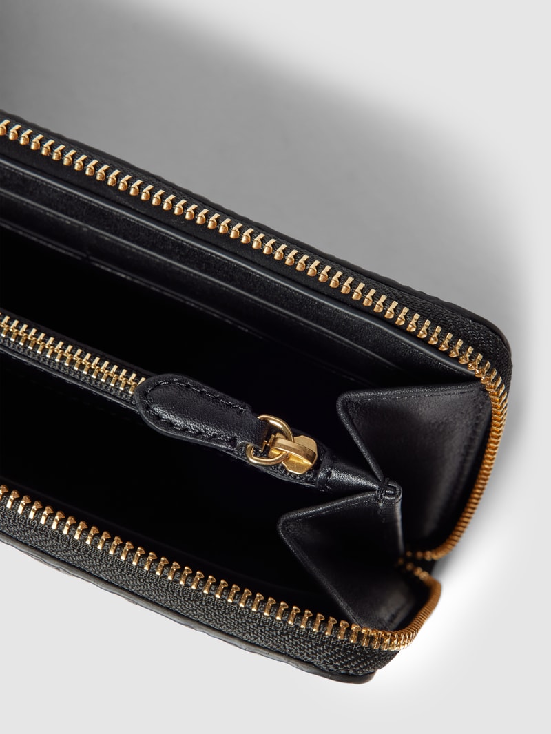 Portemonnaie mit Allover-Muster in schwarz