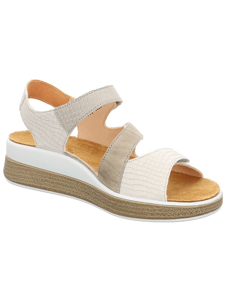 Think! Leder-Sandalen in Weiß/ Beige günstig kaufen