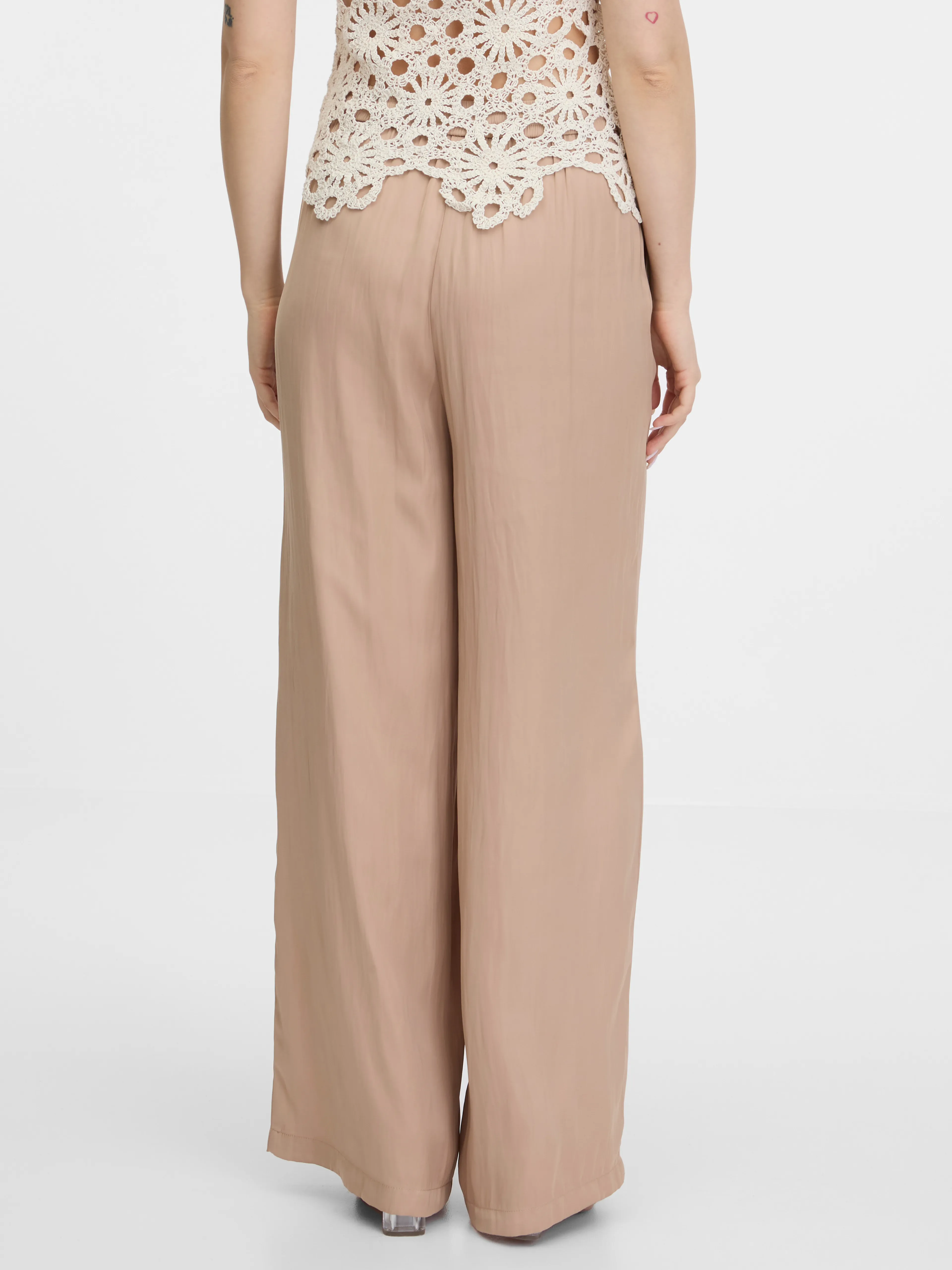 Beige weite Damenhose ORSAY
