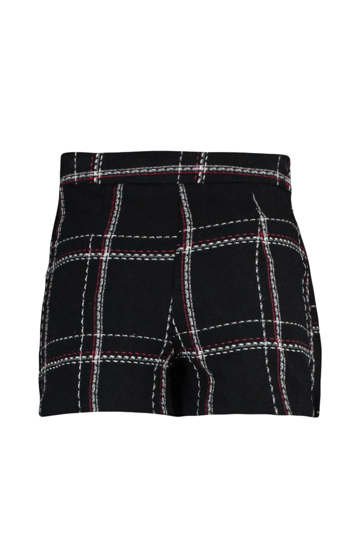 Trendyol Collection  Schwarzer Shorts-Rock aus gewebtem Tweed mit Karomuster TWOAW23SR00017
