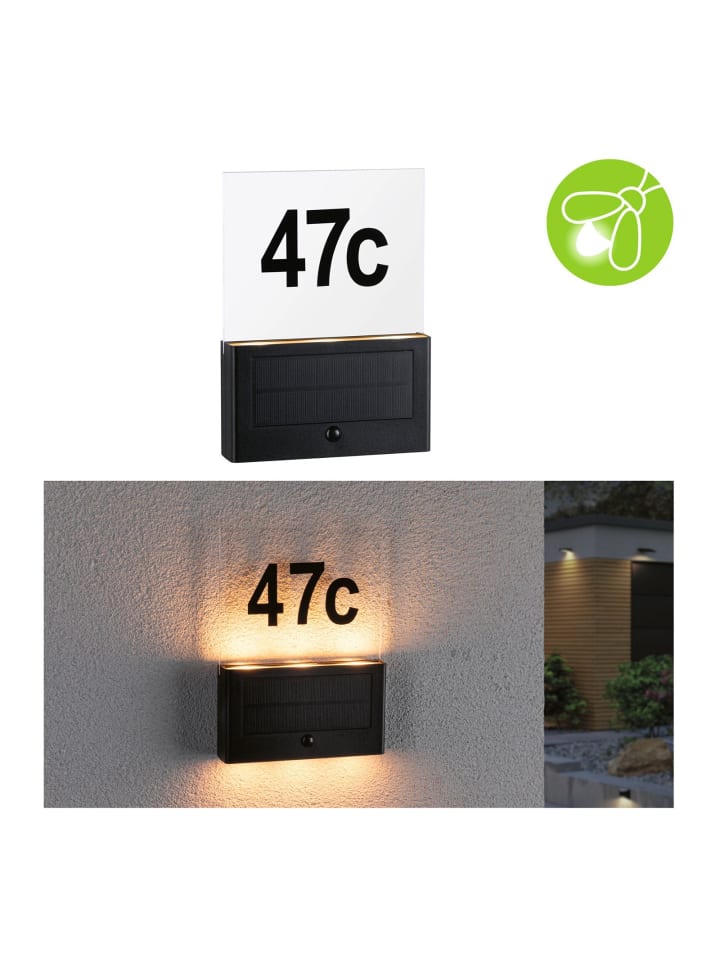paulmann Solar LED Hausnummernleuchte Neda insektenfreundlich günstig kaufen onesize