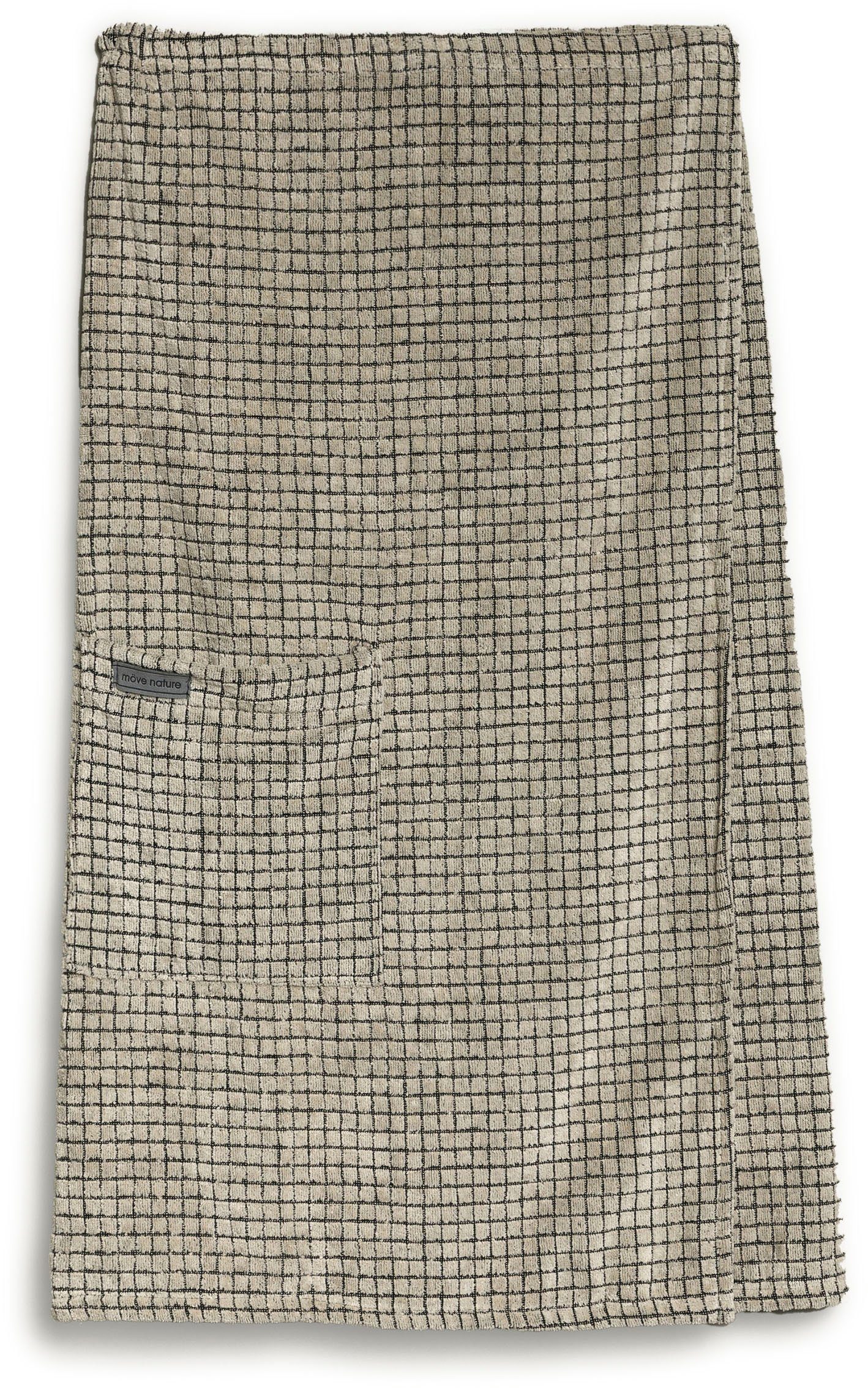 Möve Sarong Eden, Kurzform, Walkfrottee, Knöpfe, im Karo-Design