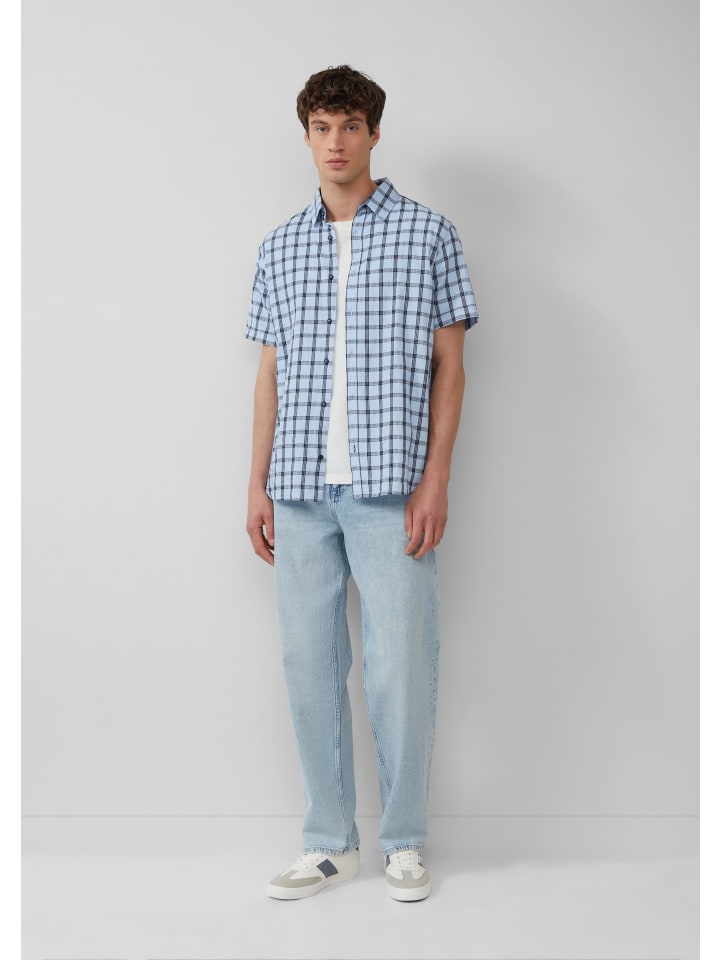 s.Oliver Hemd kurzarm in Blau günstig kaufen