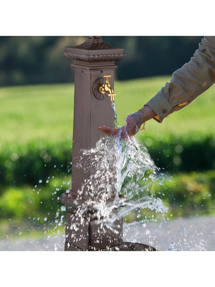 relaxdays Standbrunnen in Braun - (B)44,5 x (H)100 x (T)38 cm günstig kaufen onesize