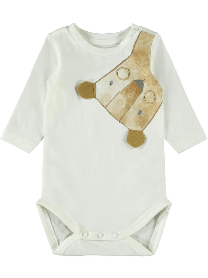 name it Unisex Baby Body mit Print in Weiß günstig kaufen