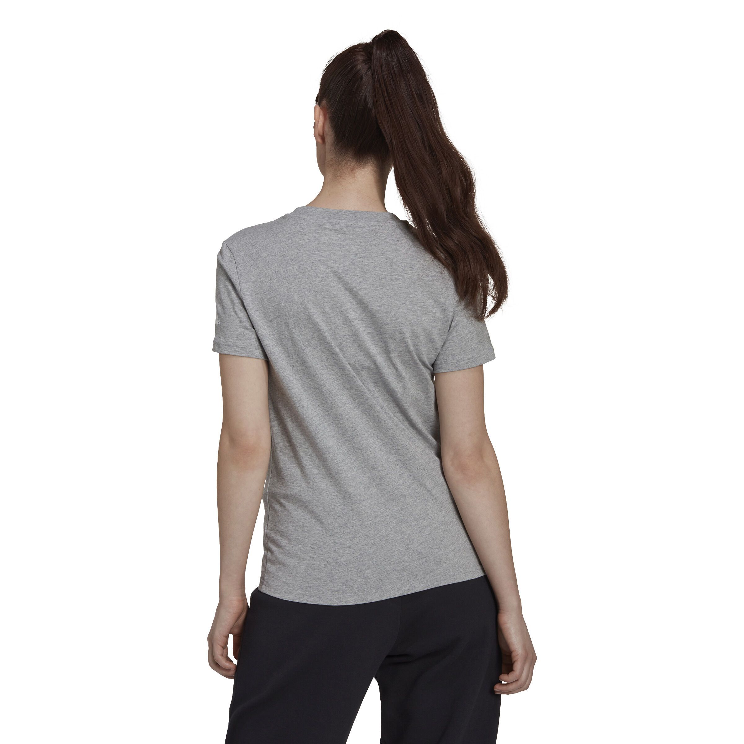 Linear T-Shirt Damen - Grau
