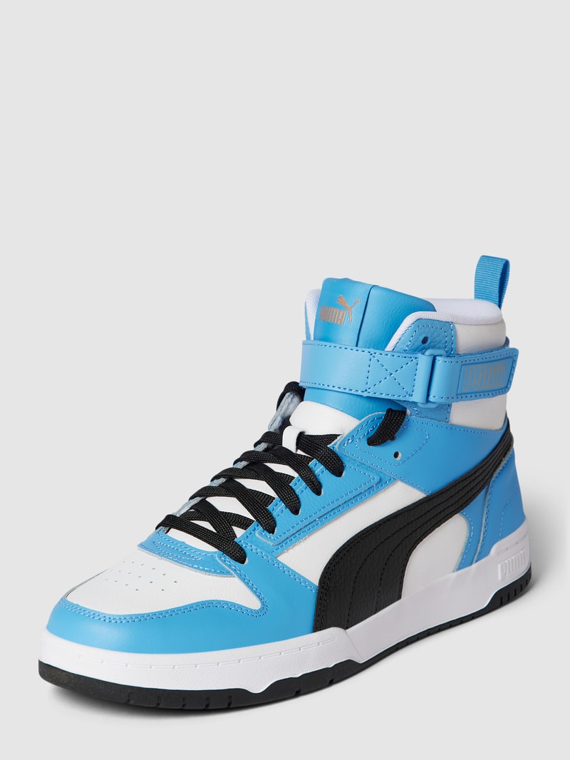 High Top Sneaker aus Leder-Mix Modell 'RBD Game' in hellblau
