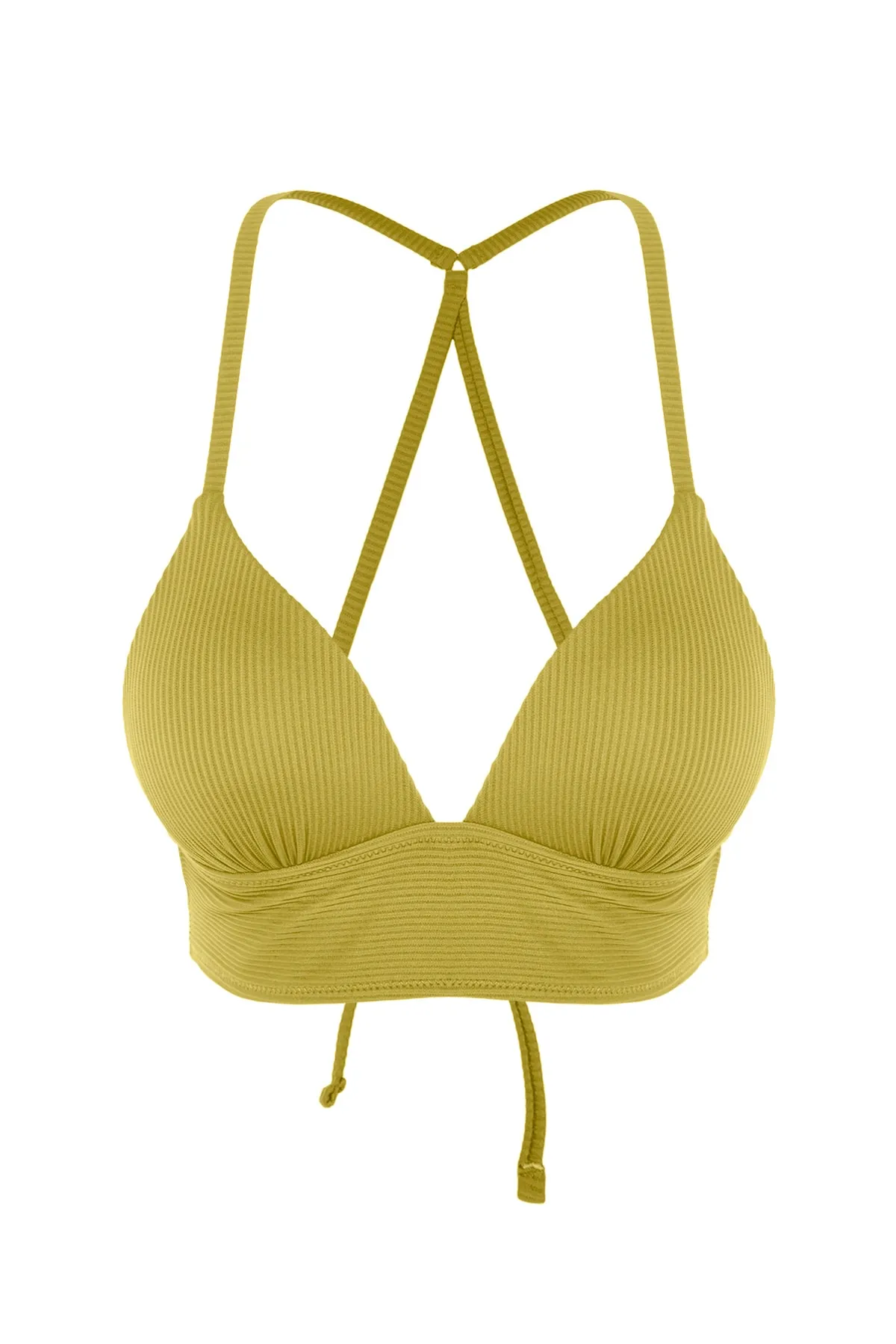 Trendyol Collection  Grünes Dreieck-Push-Up-Bikinioberteil mit Struktur TBESS21BU0010