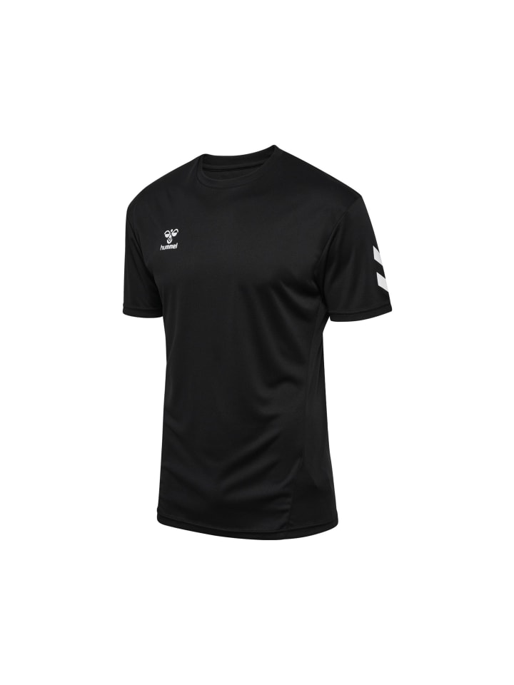 Hummel Trainingsset Shirt & Shorts Atmungsaktiv Polyester in Schwarz günstig kaufen