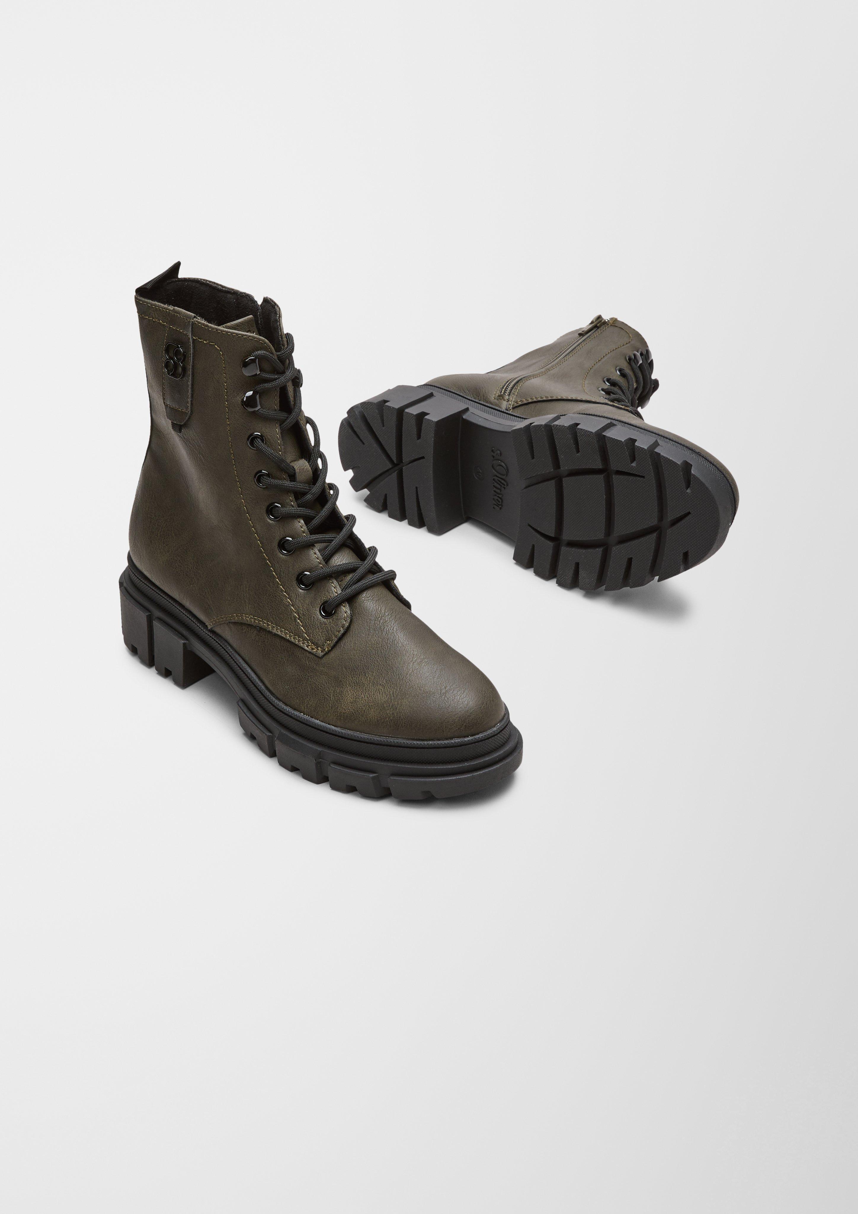 Schnürboots in Leder-Optik  6006491-701