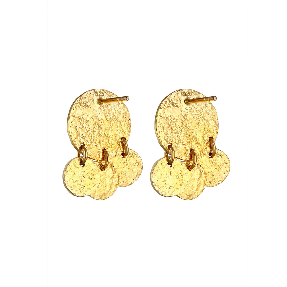 Elli Elli Boucles d'Oreilles Plaquettes Géo Boucles d'Oreille Femme - (925/1000) Argen Boucles d'oreilles